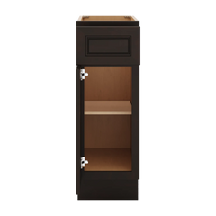 J&K Espresso K8 Single Door Standard Base Cabinet - 12" W