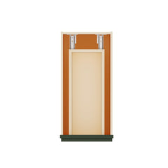 Modernform Cabinet Slim Sage Green 12" W X 34 1/2" H X 24" D Single Door Base Cabinet