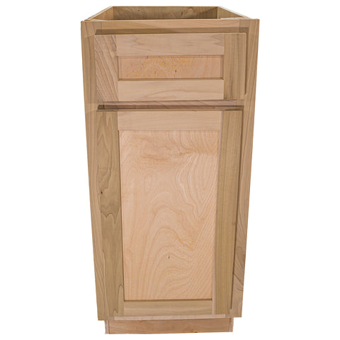 Kitchen Base Cabinet with Drawer | Shaker | Unfinished Poplar | 15"