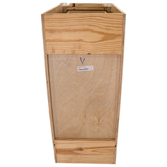 Kitchen Base Cabinet with Drawer | Shaker | Unfinished Poplar | 15"