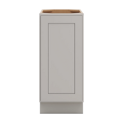 CNC Luxor Misty Grey 15" W Full Height Single Door Base Cabinet W/ 1 Pullout Shelf