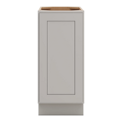 CNC Luxor 5-Piece Misty Grey 15" W Full Height Single Door Base Cabinet W/ 2 Pullout Shelf