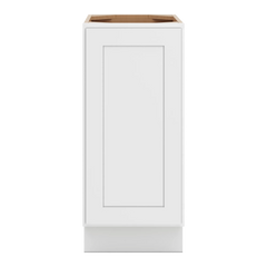 CNC Luxor 5-Piece White 15" W Full Height Single Door Base Cabinet W/ 2 Pullout Shelf