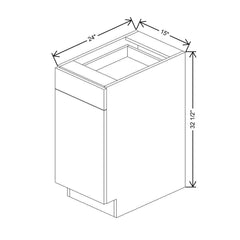 CNC Luxor White 15" W X 32 1/2" H Single Door Base Cabinet