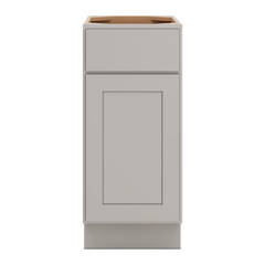 CNC Luxor Misty Grey 15" W Single Door Base Cabinet W/ 1 Pullout Shelf