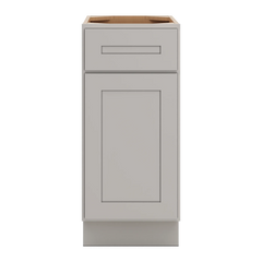 CNC Luxor 5-Piece Misty Grey 15" W Single Door Base Cabinet W/ 1 Pullout Shelf