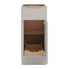 CNC Luxor Misty Grey 15" W Single Door Base Cabinet W/ 1 Pullout Shelf