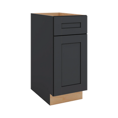 Modernform Cabinet Onyx Black Shaker 15" W X 34 1/2" H X 24" D Single Door Base Cabinet