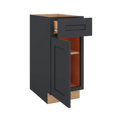 Modernform Cabinet Onyx Black Shaker 15" W X 34 1/2" H X 24" D Single Door Base Cabinet