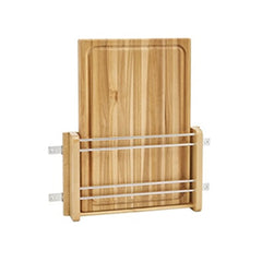 Wolf Classic Grantley White Paint Door Mount Cutting Board Installed