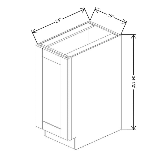 Fabuwood Allure Fusion Dove 15"W Base Single Full Door
