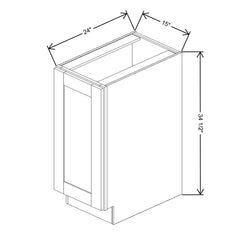 Fabuwood Allure Echo Graphite Black 15" W X 34 1/2" H X 24" D Full Height Single Door Base Cabinet