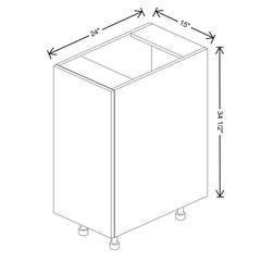 Fabuwood Ovela Catalina Rosales 2 15" W X 34 1/2" H X 24" D Full Height Single Door Base Cabinet