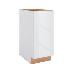 Modernform Cabinet Gloss White 15" W X 34 1/2" H X 24" D Full Height Single Door Base Cabinet