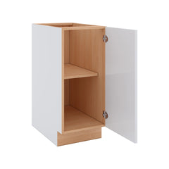 Modernform Cabinet Gloss White 15" W X 34 1/2" H X 24" D Full Height Single Door Base Cabinet