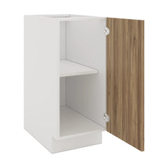 Modernform Cabinet Walnut 15" W X 34 1/2" H X 24" D Full Height Single Door Base Cabinet