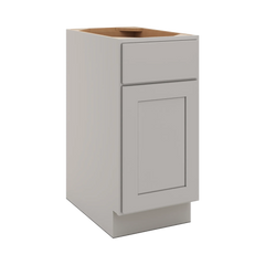 CNC Luxor Misty Grey 15" W X 32 1/2" H Single Door Base Cabinet