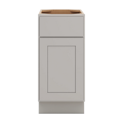 CNC Luxor Misty Grey 15" W X 32 1/2" H Single Door Base Cabinet