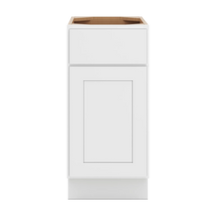 CNC Luxor White 15" W X 32 1/2" H Single Door Base Cabinet