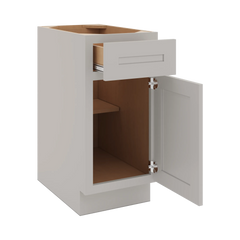 CNC Luxor 5-Piece Misty Grey 15" W X 32 1/2" H Single Door Base Cabinet