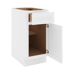 CNC Luxor 5-Piece White 15" W X 32 1/2" H Single Door Base Cabinet