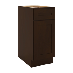 CNC Luxor Espresso 15" W Single Door Base Cabinet