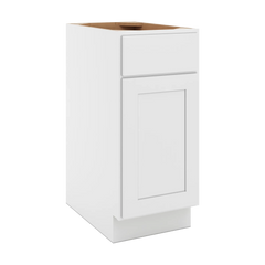 CNC Luxor White 15" W Single Door Base Cabinet