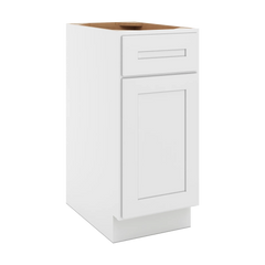 CNC Luxor 5-Piece White 15" W Single Door Base Cabinet