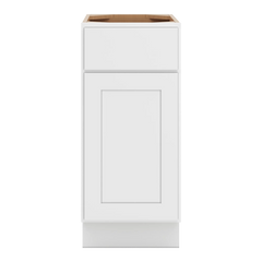 CNC Luxor White 15" W Single Door Base Cabinet