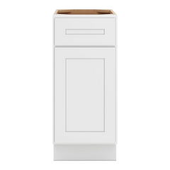 CNC Luxor 5-Piece White 15" W Single Door Base Cabinet