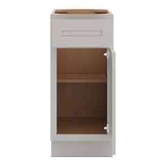 CNC Luxor 5-Piece Misty Grey 15" W Single Door Base Cabinet