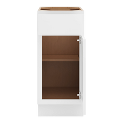 CNC Luxor White 15" W Single Door Base Cabinet