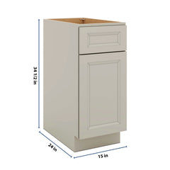 J&K Pebble B6 Single Door Standard Base Cabinet - 15" W