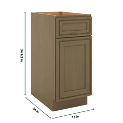 J&K Hazel H8 Single Door Standard Base Cabinet - 15" W