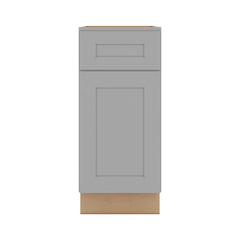 J&K Castle Grey S5 Single Door Standard Base Cabinet - 15" W