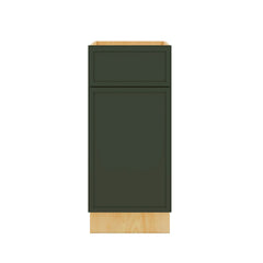 Modernform Cabinet Slim Sage Green 15" W X 34 1/2" H X 24" D Single Door Base Cabinet