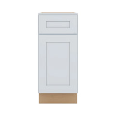 J&K White Shaker S8 Single Door Standard Base Cabinet - 15" W