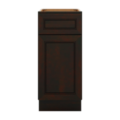 J&K Espresso K8 Single Door Standard Base Cabinet - 15" W