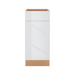 Modernform Cabinet Gloss White 15" W X 34 1/2" H X 24" D Single Door Base Cabinet
