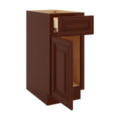 J&K Mahogany J5 Single Door Standard Base Cabinet - 15" W