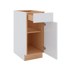 Modernform Cabinet Gloss White 15" W X 34 1/2" H X 24" D Single Door Base Cabinet