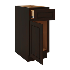J&K Espresso K8 Single Door Standard Base Cabinet - 15" W