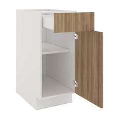 Modernform Cabinet Walnut 15" W X 34 1/2" H X 24" D Single Door Base Cabinet