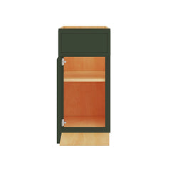 Modernform Cabinet Slim Sage Green 15" W X 34 1/2" H X 24" D Single Door Base Cabinet