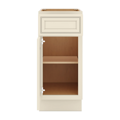 J&K Pearl Glazed H9 Single Door Standard Base Cabinet - 15" W