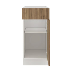 Modernform Cabinet Walnut 15" W X 34 1/2" H X 24" D Single Door Base Cabinet