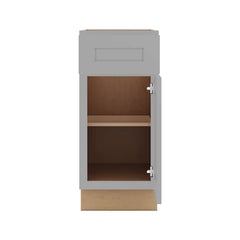J&K Castle Grey S5 Single Door Standard Base Cabinet - 15" W
