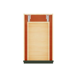 Modernform Cabinet Slim Sage Green 15" W X 34 1/2" H X 24" D Single Door Base Cabinet