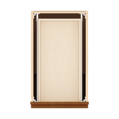 J&K Mocha Glazed K10 Single Door Standard Base Cabinet - 15" W