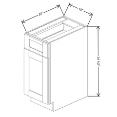 Fabuwood Allure Galaxy Macadamia Beige 15" W X 34 1/2" H X 24" D Single Door Base Cabinet